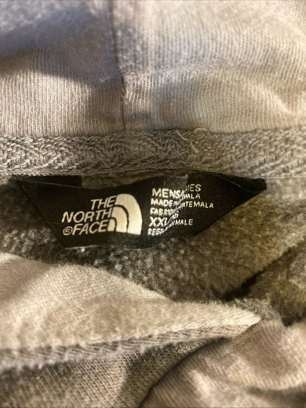 The North Face Men’s 2XL‎ Sweatshirt Grey Large Black block Logo Hoodie
